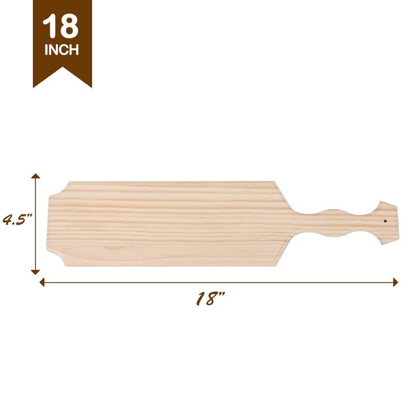 BATTIFE 18Inch Sorority and Fraternity Paddles 2Pack, Unfinished Pine Wood Paddle for Greek, Frat Solid Wooden Paddle - Image 5
